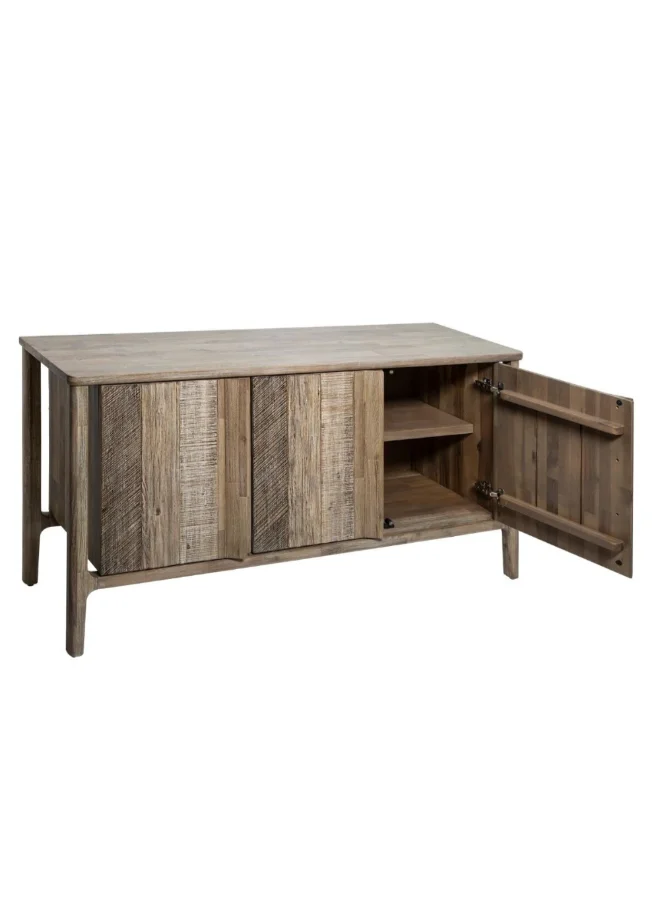 Atmosphera Banila Elegant Design 3-Door Wooden Sideboard Brown 80 x 45 x 160 cm 166635